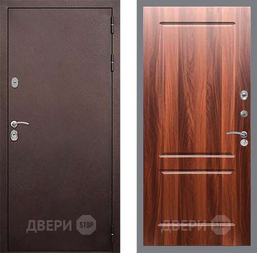 Входная металлическая Дверь Стоп КЛАССИК Медь ФЛ-117 Итальянский орех в Пушкино