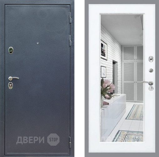 Дверь Стоп СИЛЬВЕР Зеркало Силк Сноу в Пушкино