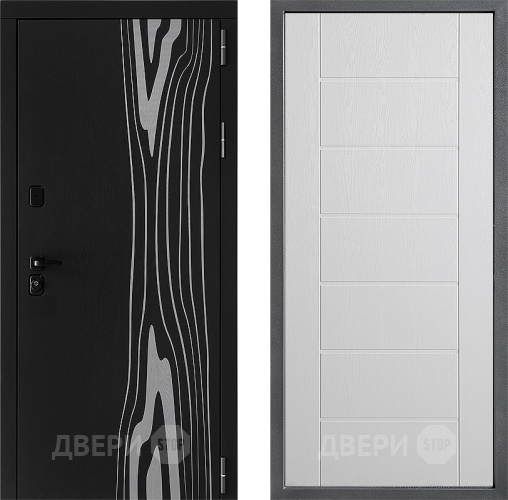 Входная металлическая Дверь Дверной континент ДК-12 ФЛ-Лайн Белое дерево в Пушкино