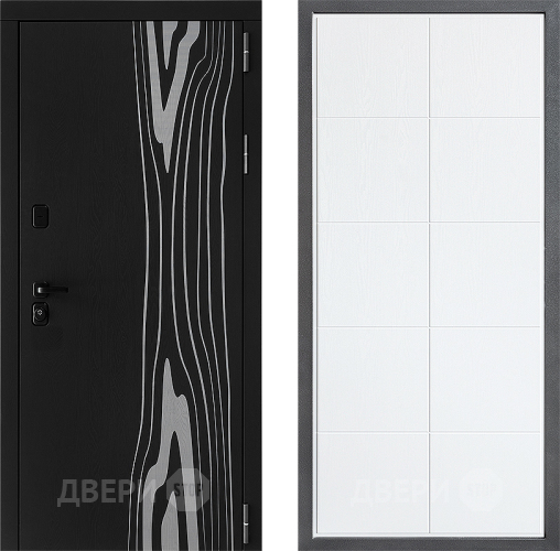 Входная металлическая Дверь Дверной континент ДК-12 ФЛ-Кватро Белое дерево в Пушкино