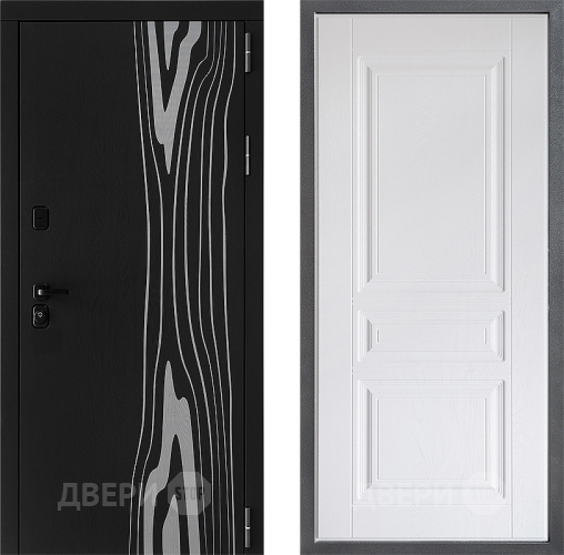 Входная металлическая Дверь Дверной континент ДК-12 ФЛ-243 Альберо Браш серебро в Пушкино