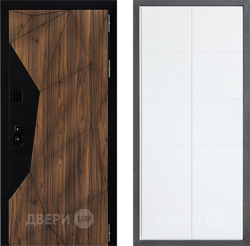 Входная металлическая Дверь Дверной континент ДК-11 ФЛ-Кватро Белое дерево в Пушкино