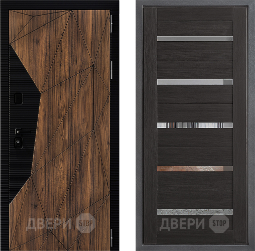 Входная металлическая Дверь Дверной континент ДК-11 ФЛ-47 Венге в Пушкино