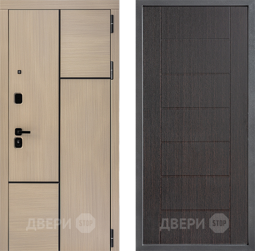 Входная металлическая Дверь Дверной континент ДК-14 ФЛ-Лайн Венге в Пушкино