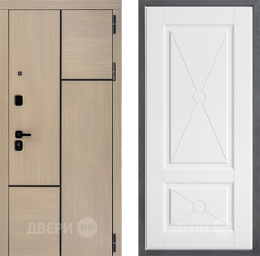 Входная металлическая Дверь Дверной континент ДК-14 ФЛ-617 Софт милк в Пушкино