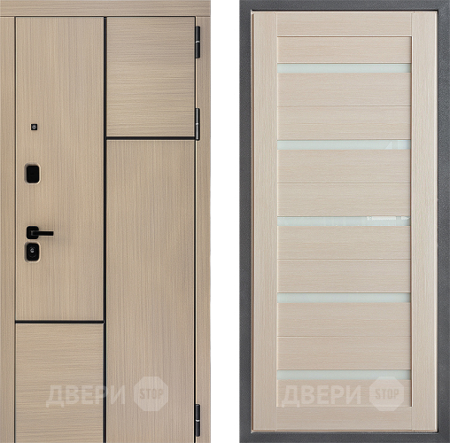 Входная металлическая Дверь Дверной континент ДК-14 ФЛ-47 Лиственница белая в Пушкино