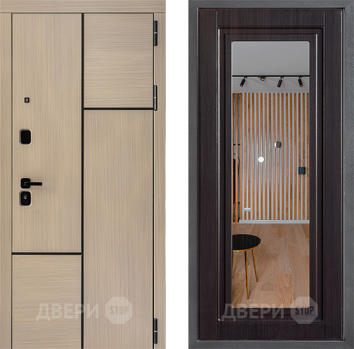 Входная металлическая Дверь Дверной континент ДК-14 ФЛЗ Зеркало Венге в Пушкино