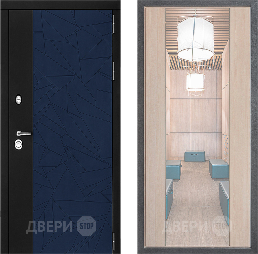 Входная металлическая Дверь Дверной континент ДК-9 ФЛЗ-1 Зеркало Капучино в Пушкино