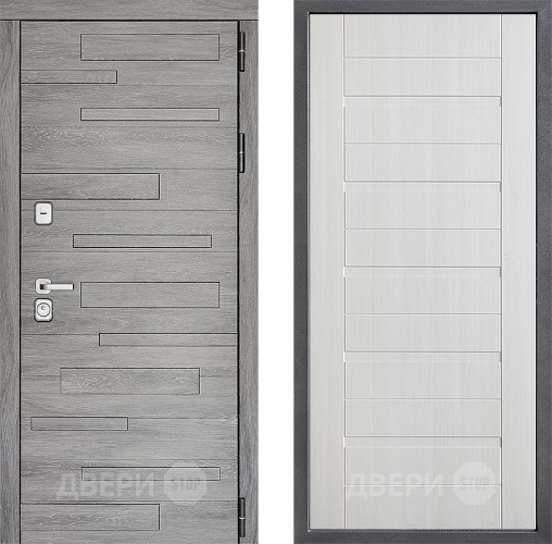 Входная металлическая Дверь Дверной континент ДК-10 ФЛ-70 Лиственница белая в Пушкино