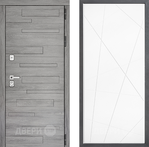 Входная металлическая Дверь Дверной континент ДК-10 ФЛ-655 Белый софт в Пушкино