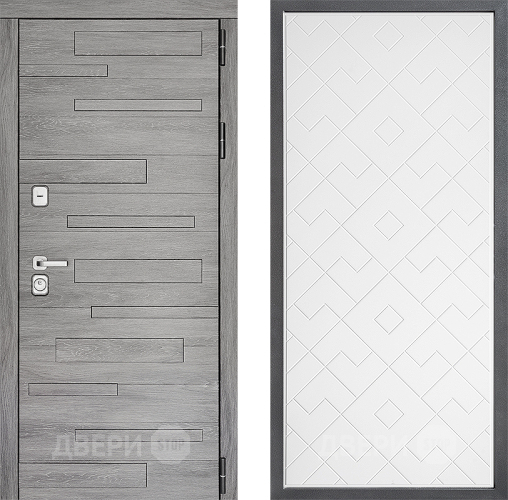 Входная металлическая Дверь Дверной континент ДК-10 ФЛ-Тиффани Белый софт в Пушкино