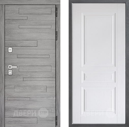 Входная металлическая Дверь Дверной континент ДК-10 ФЛ-243 Альберо Браш серебро в Пушкино