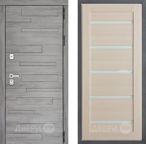 Входная металлическая Дверь Дверной континент ДК-10 ФЛ-47 Лиственница белая в Пушкино