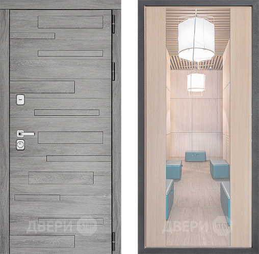 Дверь Дверной континент ДК-10 ФЛЗ-1 Зеркало Капучино в Пушкино