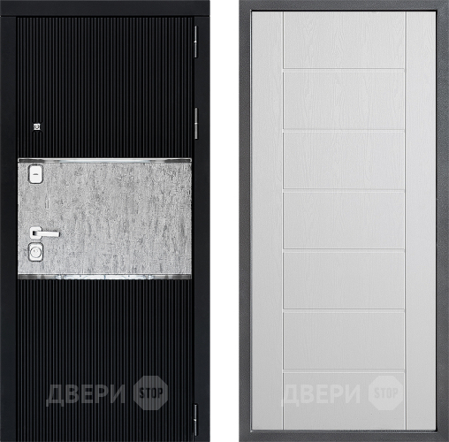 Входная металлическая Дверь Дверной континент ДК-13 ФЛ-Лайн Белое дерево в Пушкино