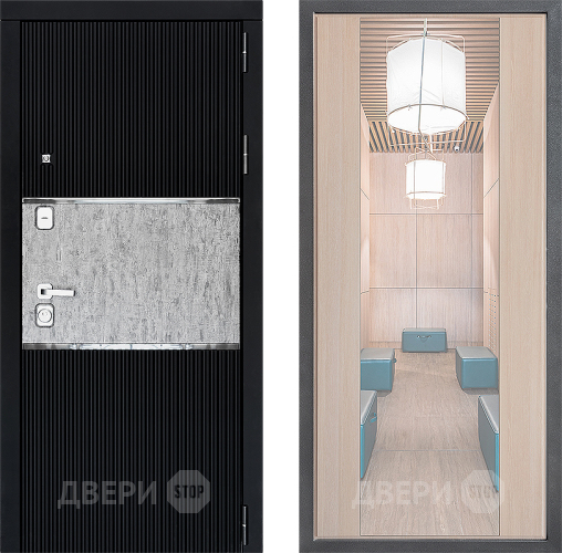 Входная металлическая Дверь Дверной континент ДК-13 ФЛЗ-1 Зеркало Капучино в Пушкино