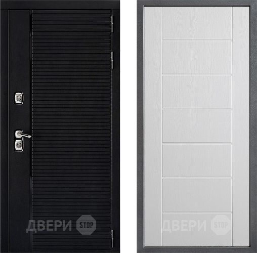 Входная металлическая Дверь Дверной континент ДК-1 ФЛ-Лайн Белое дерево в Пушкино