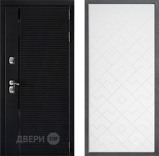 Входная металлическая Дверь Дверной континент ДК-1 ФЛ-Тиффани Белый софт в Пушкино