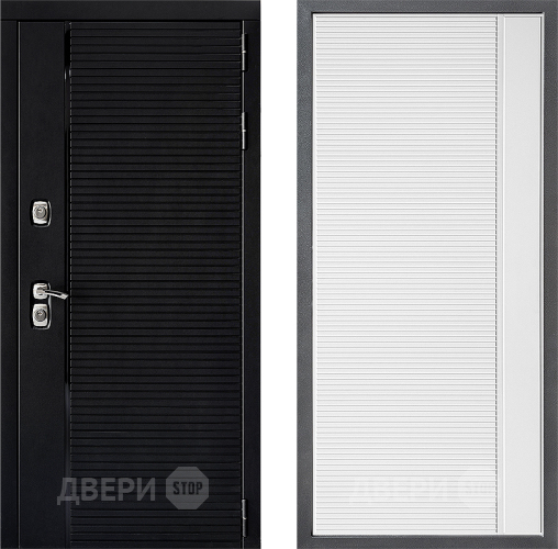 Входная металлическая Дверь Дверной континент ДК-1 ФЛ-757 Белое Стекло Софт милк в Пушкино