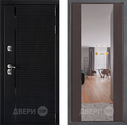 Входная металлическая Дверь Дверной континент ДК-1 ФЛЗ-1 Зеркало Венге в Пушкино