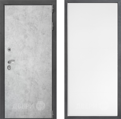 Входная металлическая Дверь Дверной континент ДК-3/743 ФЛ-649 Белый софт в Пушкино