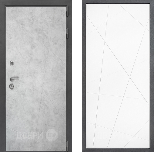 Входная металлическая Дверь Дверной континент ДК-3/743 ФЛ-655 Белый софт в Пушкино