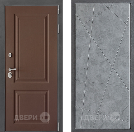 Входная металлическая Дверь Дверной континент ДК-3/729 ФЛ-655 Бетон серый в Пушкино