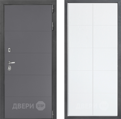 Входная металлическая Дверь Дверной континент ДК-3/649 ФЛ-Кватро Белое дерево в Пушкино