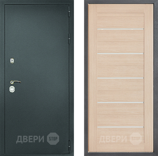 Входная металлическая Дверь Дверной континент Рубикон Серебро Дизайн ФЛ-46 Капучино в Пушкино