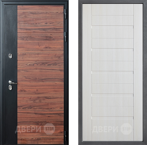 Входная металлическая Дверь Дверной континент ДК-15 Красное Дерево ТЕРМО ФЛ-70 Лиственница белая в Пушкино