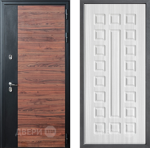 Входная металлическая Дверь Дверной континент ДК-15 Красное Дерево ТЕРМО ФЛ-183 Сандал белый в Пушкино