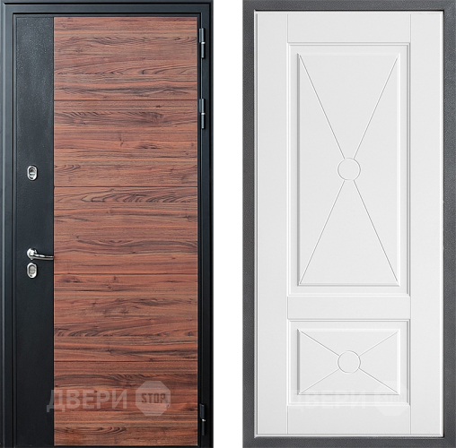 Входная металлическая Дверь Дверной континент ДК-15 Красное Дерево ТЕРМО ФЛ-617 Софт милк в Пушкино