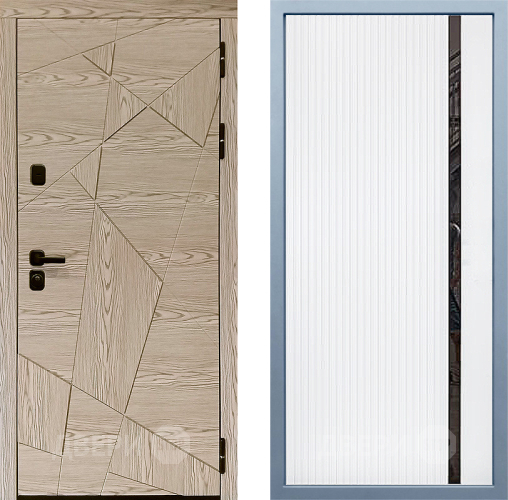 Входная металлическая Дверь Дива МД-97/1 МХ-46 Белый матовый в Пушкино