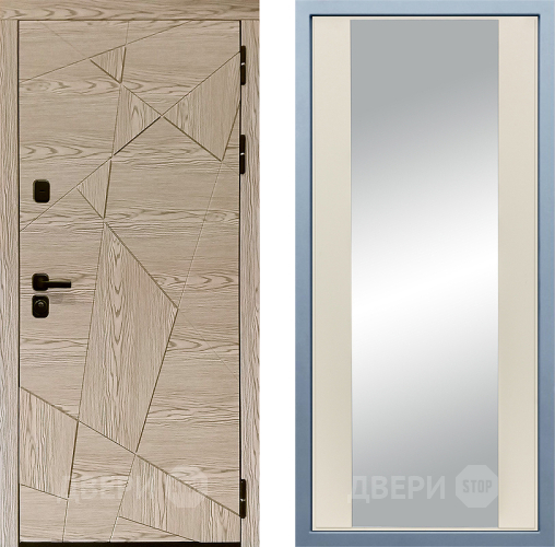 Входная металлическая Дверь Дива МД-97/1 Д-15 Зеркало Шампань в Пушкино