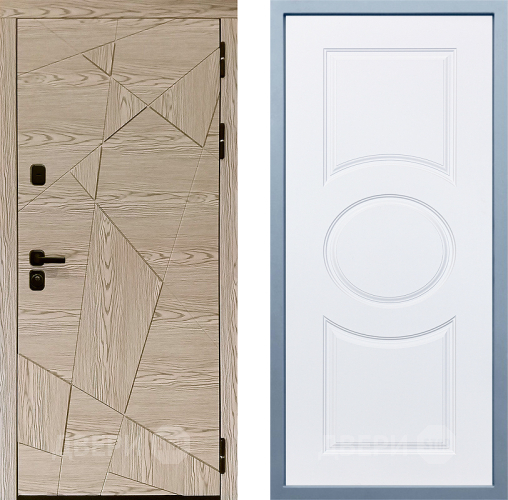 Входная металлическая Дверь Дива МД-97/1 Д-8 Белый в Пушкино