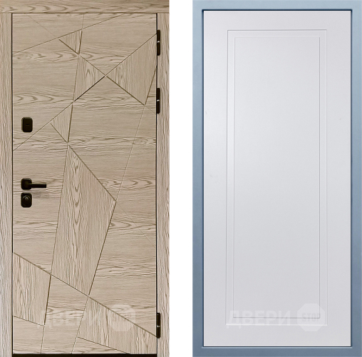 Входная металлическая Дверь Дива МД-97/1 Н-10 Белый в Пушкино