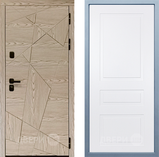 Входная металлическая Дверь Дива МД-97/1 Н-13 Белый в Пушкино