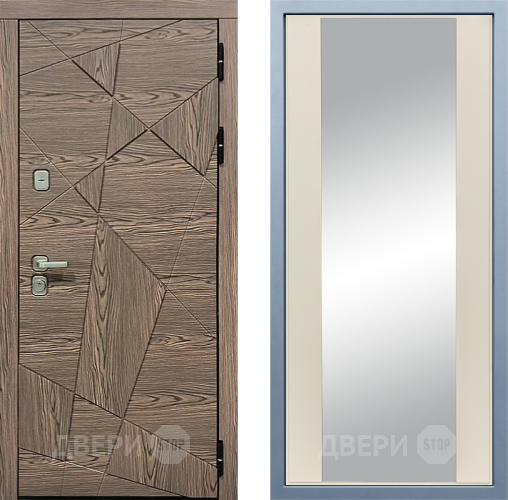 Входная металлическая Дверь Дива МД-97/2 Д-15 Зеркало Шампань в Пушкино