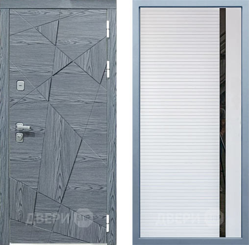 Входная металлическая Дверь Дива МД-97/3 МХ-45 Белый матовый в Пушкино