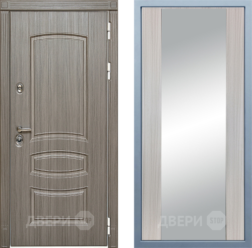 Входная металлическая Дверь Дива МД-42 Д-15 Зеркало Сандал белый в Пушкино