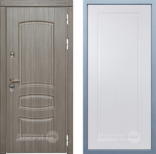 Входная металлическая Дверь Дива МД-42 Н-10 Белый в Пушкино