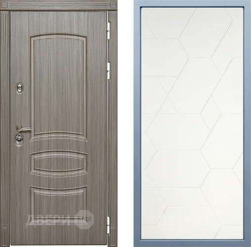 Входная металлическая Дверь Дива МД-42 М-16 Белый в Пушкино