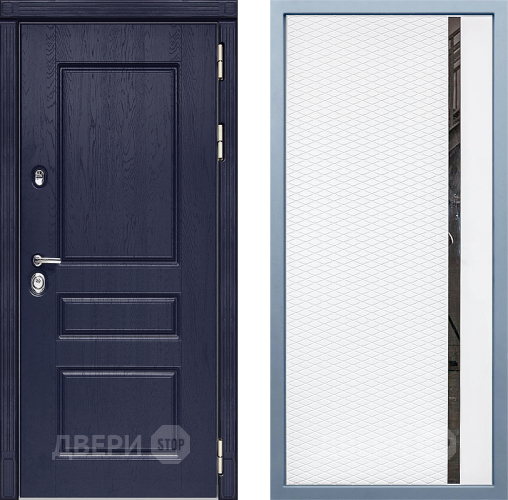 Входная металлическая Дверь Дива МД-45 МХ-47 Белый матовый в Пушкино