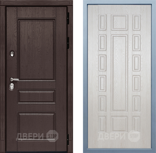 Входная металлическая Дверь Дива МД-90 М-2 Дуб филадельфия крем в Пушкино