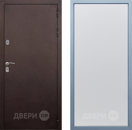 Входная металлическая Дверь Дива МД-40 Медь Н-1 Белый в Пушкино