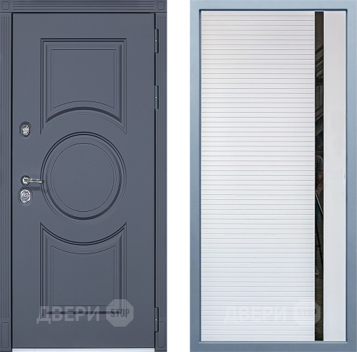 Входная металлическая Дверь Дива МХ-30 STR МХ-45 Белый матовый в Пушкино