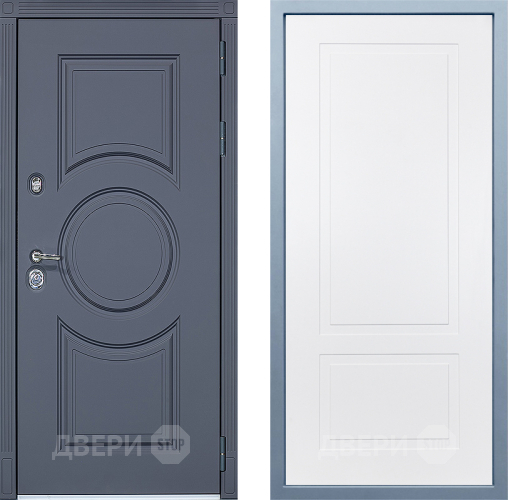 Входная металлическая Дверь Дива МХ-30 STR Н-7 Белый в Пушкино