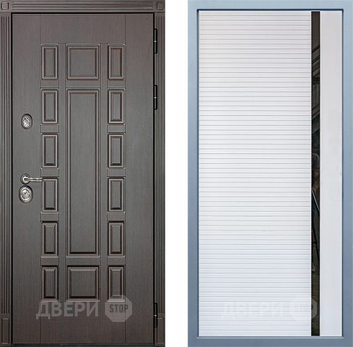 Входная металлическая Дверь Дива МХ-53 STR МХ-45 Белый матовый в Пушкино