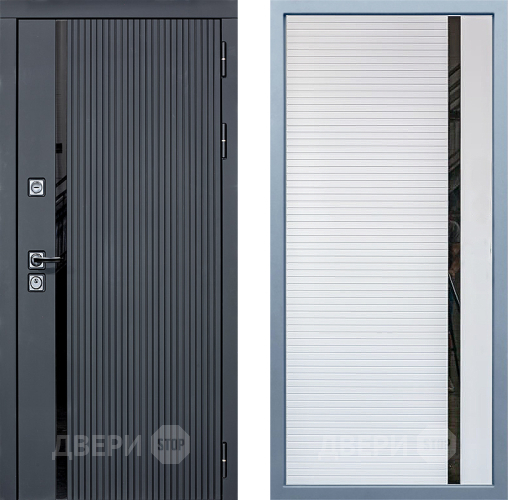 Входная металлическая Дверь Дива МХ-46 STR МХ-45 Белый матовый в Пушкино