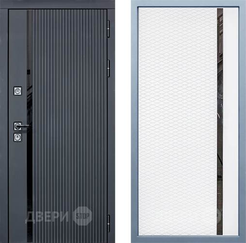 Входная металлическая Дверь Дива МХ-46 STR МХ-47 Белый матовый в Пушкино